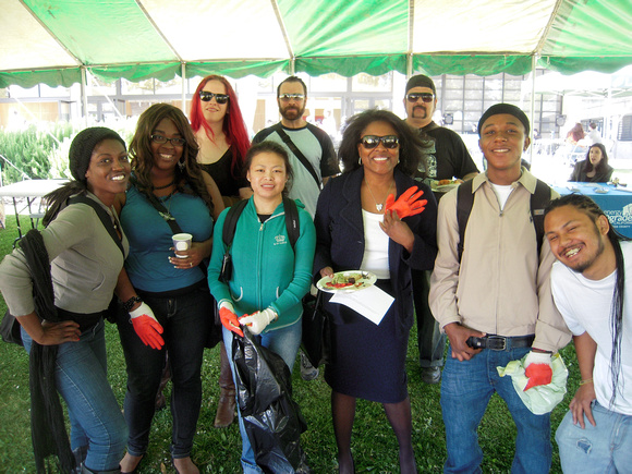 President Webb and geography students- Earth Day 4/28/11