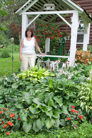 dianne in her garden