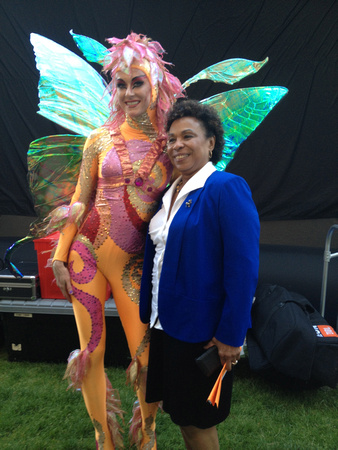 Representative Barbara Lee and butterfly