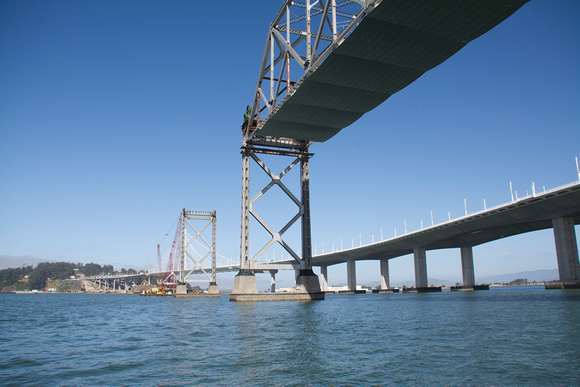 demolition of old bay bridge progresses
