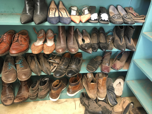old shoes never claimed at Glenview Cobbler going out of businessr in business for 60+ years