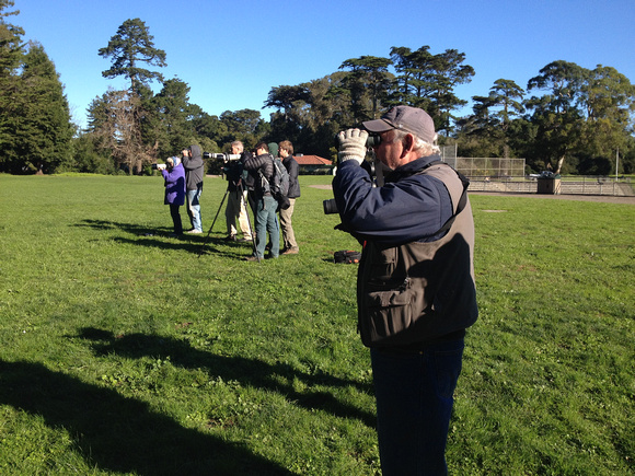 Rustic birders at Golden Gate Park